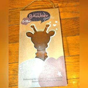 Little Bamber Natural Rubber Giraffe Baby Teether